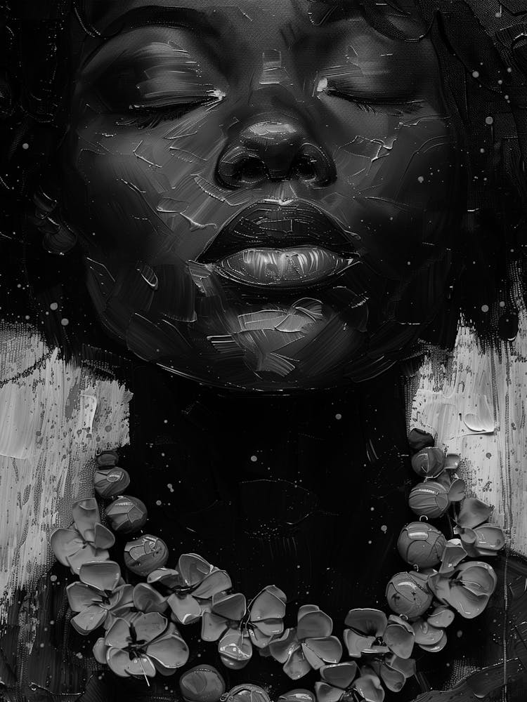 Black And White Portrait Of A Woman 3