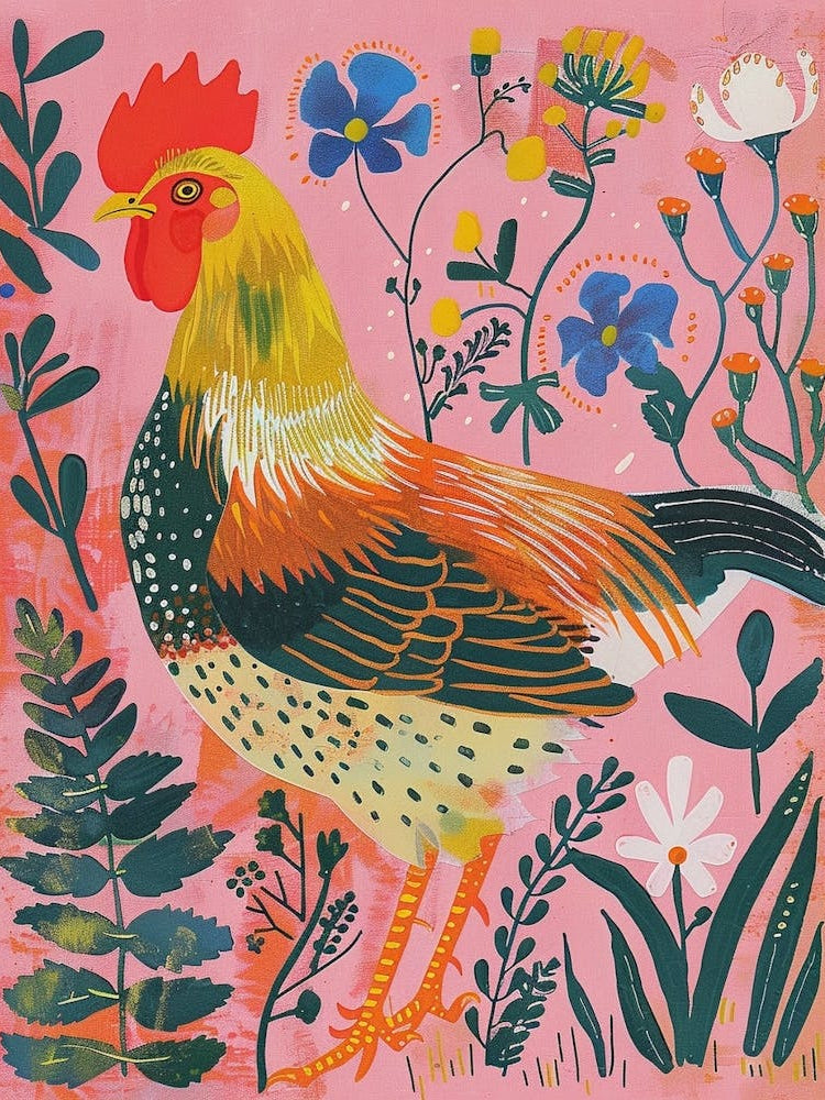 Spring Birds Rooster 1