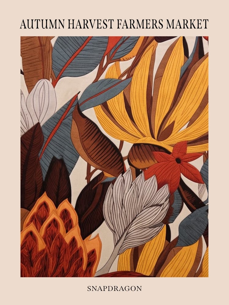 Fall Botanicals Snapdragon Poster