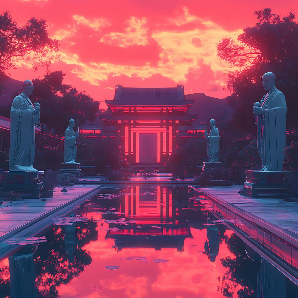 Futuristic Samurai Garden