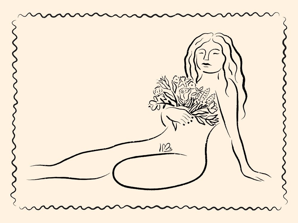 Pretty Lady With Flowers 04