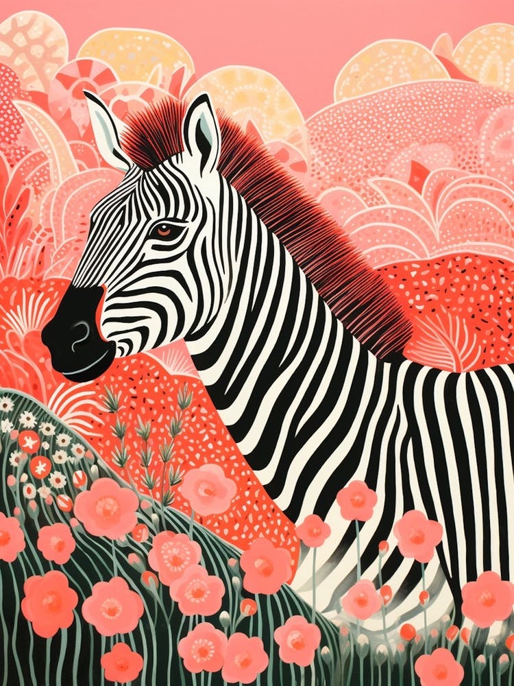 Floral Coral Zebra 3