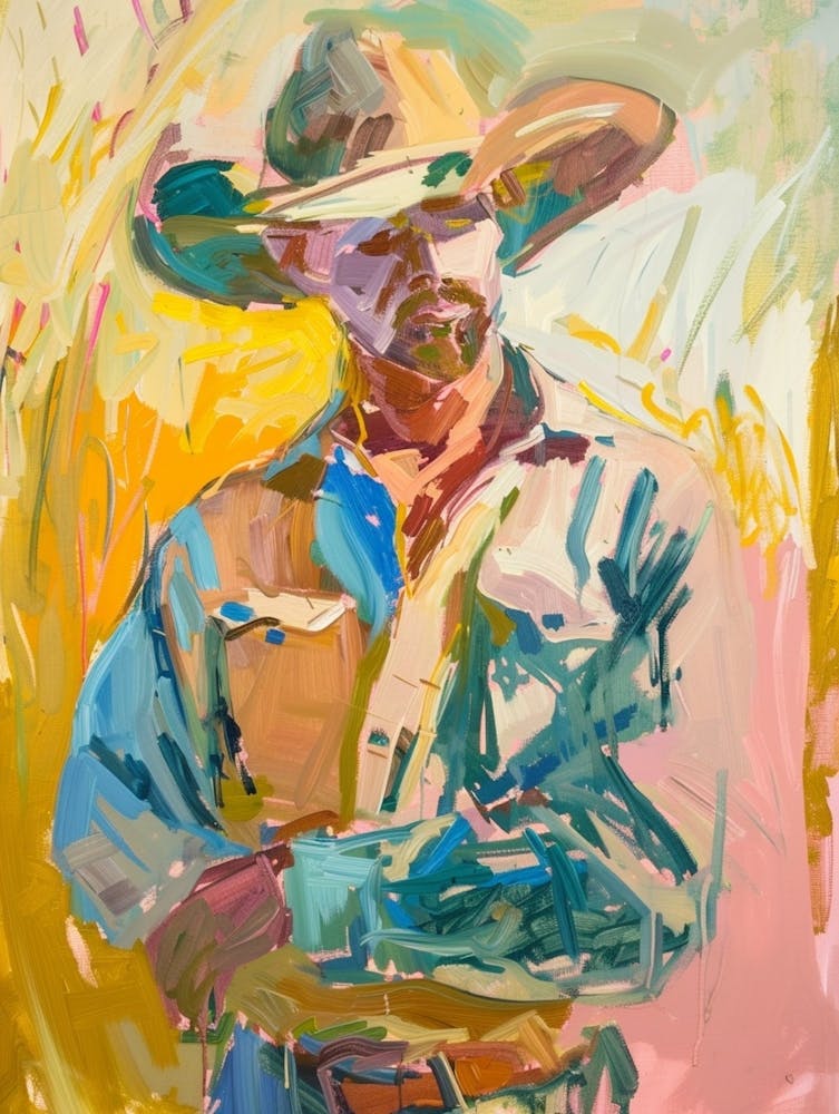 Peinture d'un Cowboy 2