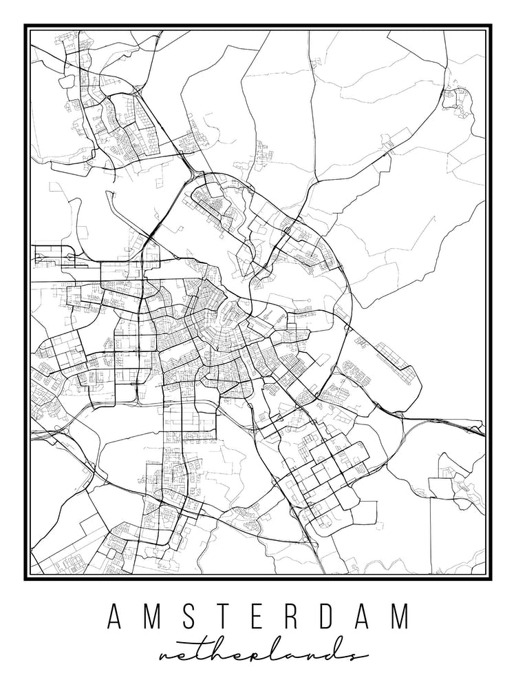 Amsterdam Netherlands Street Map