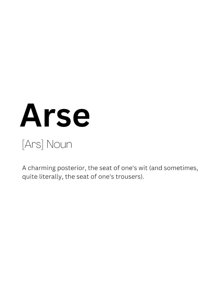 Arse Definition Meaning
