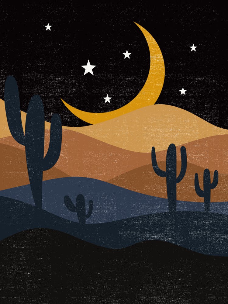 Desert Landscape With Cactus 4
