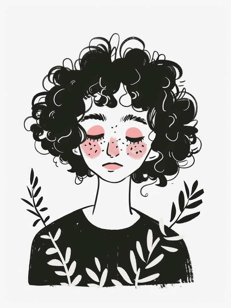 Girl With Curly Hair 2