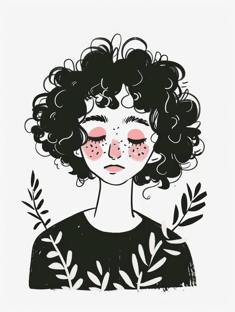 Girl With Curly Hair 2