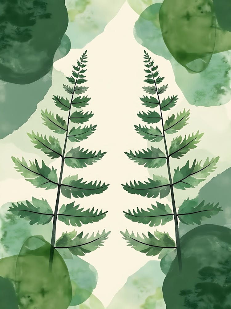 Composition Minimaliste de Feuilles de Sauge