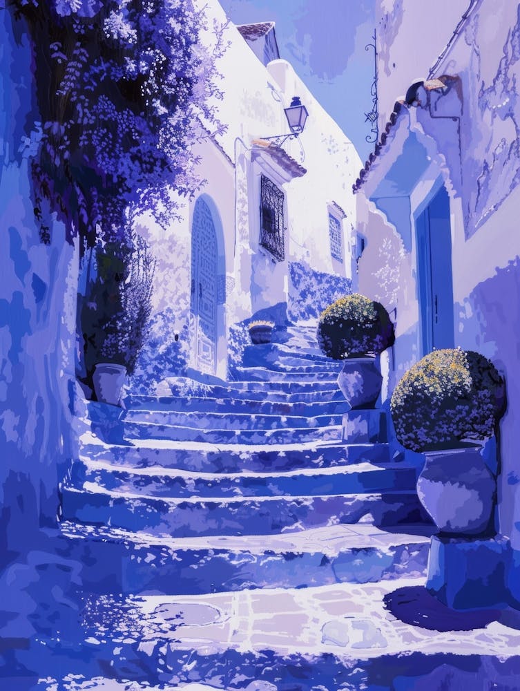 Blaue Treppen