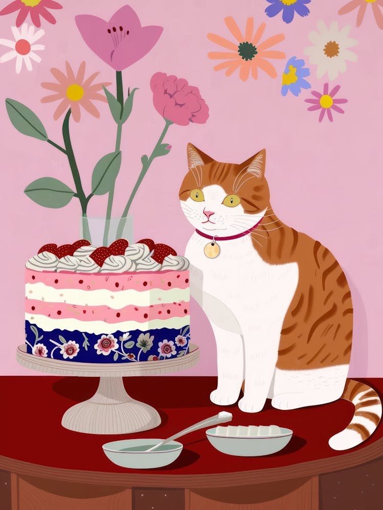 Cat And A Trifle Cake 3