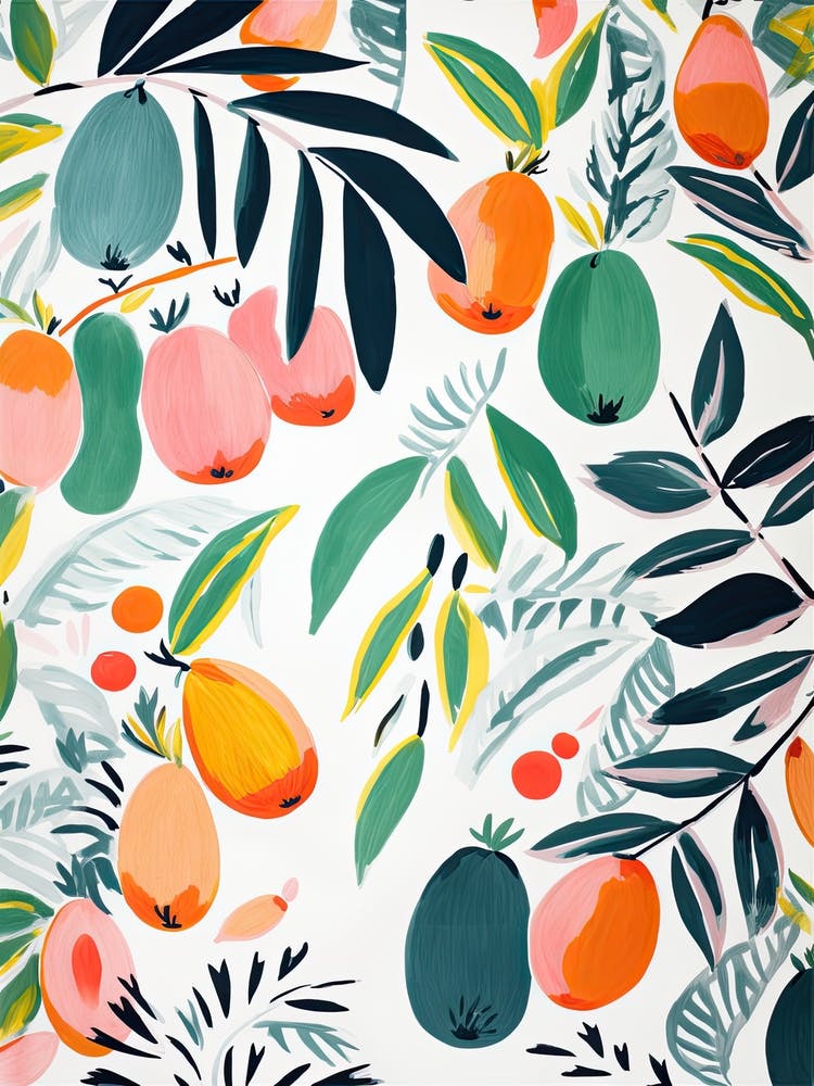 Mango Fruit Drawing 8