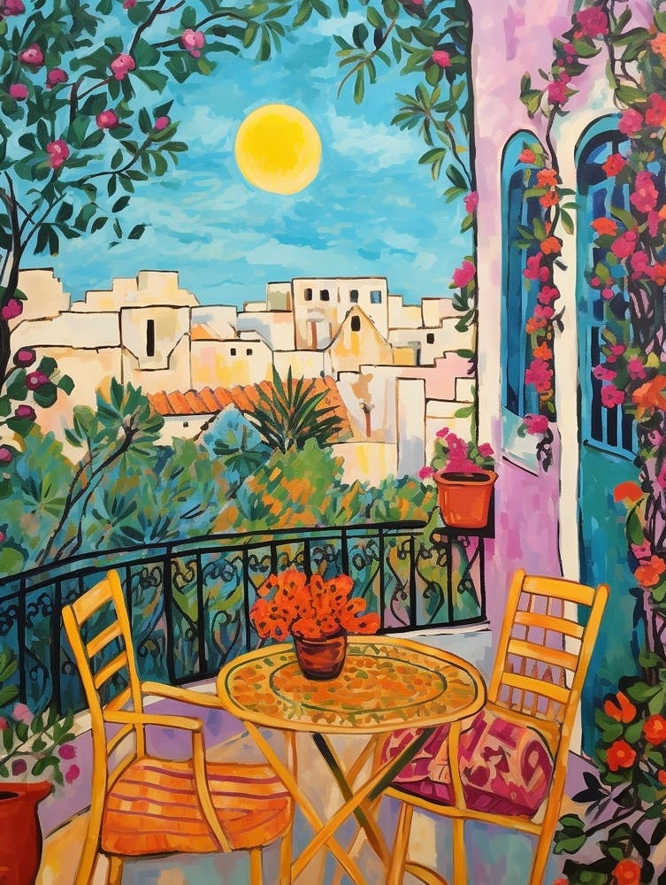 Tunis Tunisia 3 Fauvist Painting