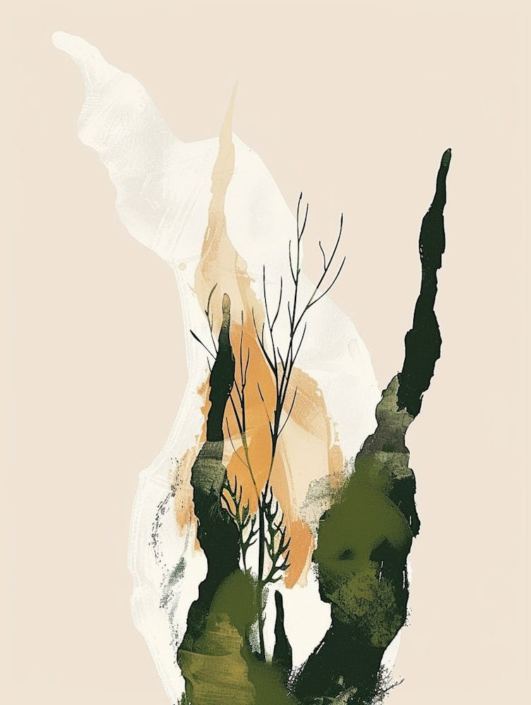 Moss Plant Minimalist Illustration 3