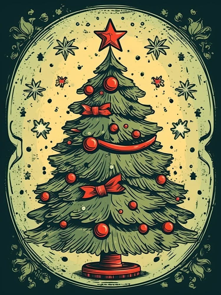 Christmas Tree, Vintage Style