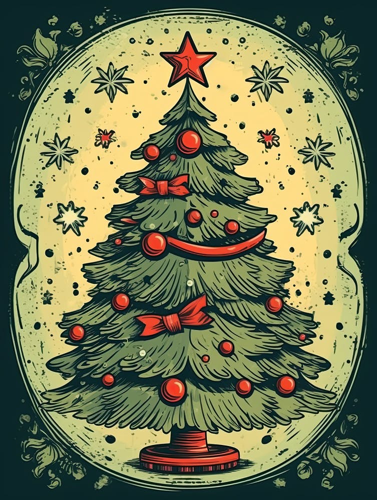 Christmas Tree, Vintage Style