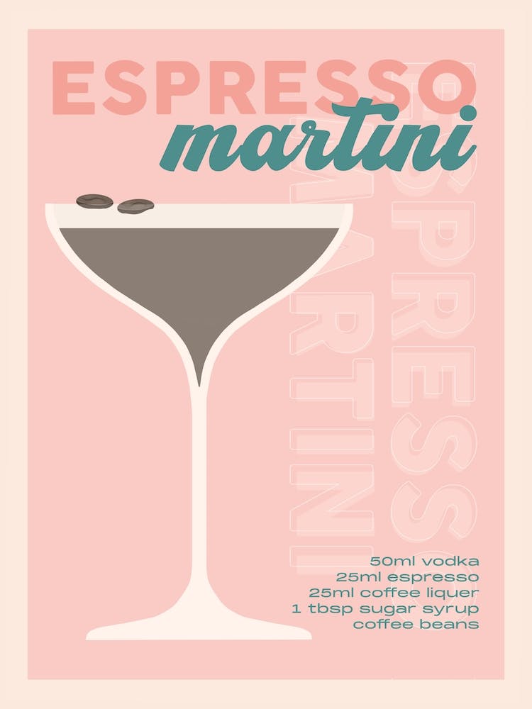 Pink Espresso Martini Cocktail