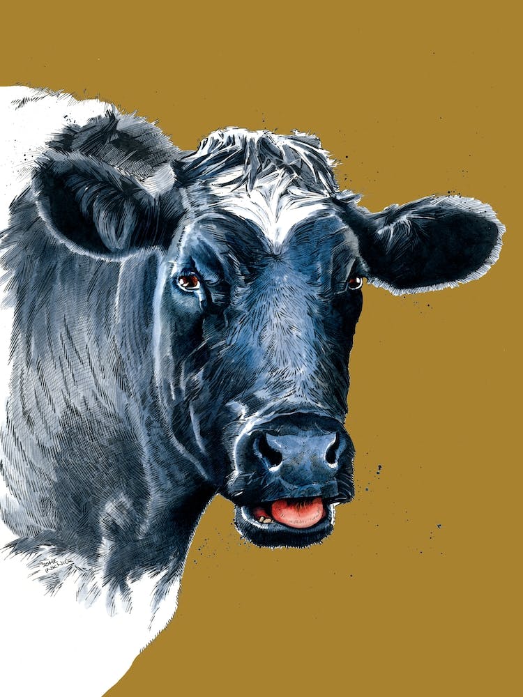 The Cow On Burnt Gold