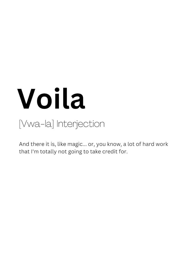 Voila Definition Meaning