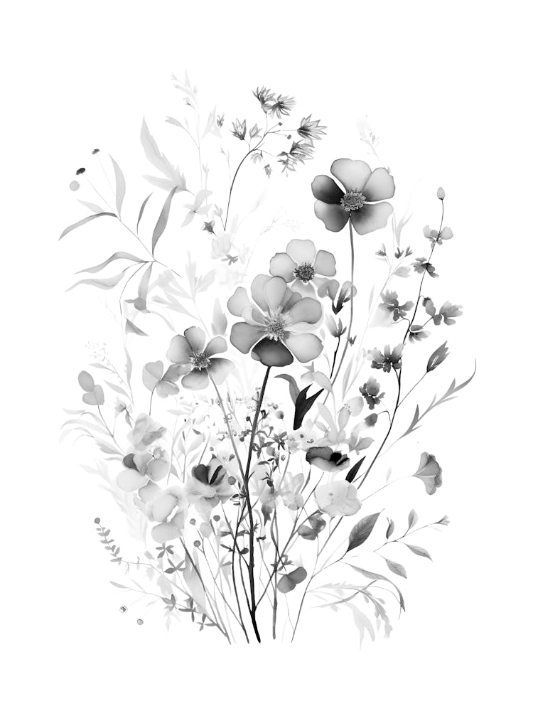 Black And White Flowers 36