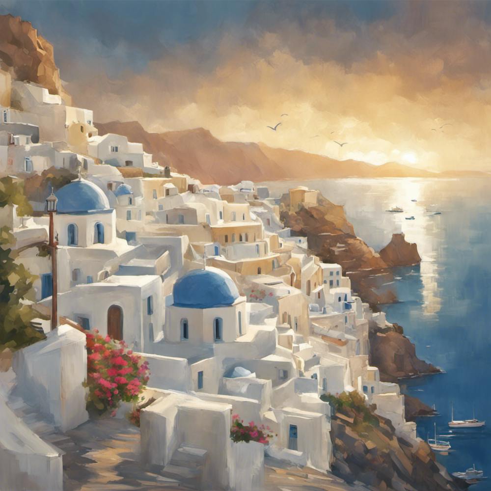 Sunset At Oia
