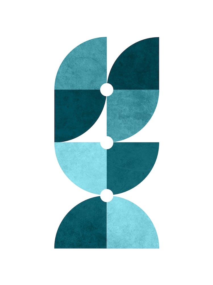 Quarter Circle Pattern In Blue 2