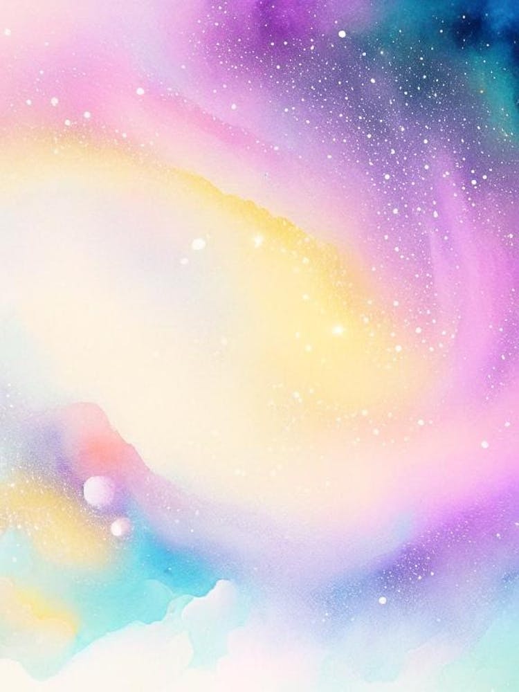 Cosmic Microwave Background Gouache Space
