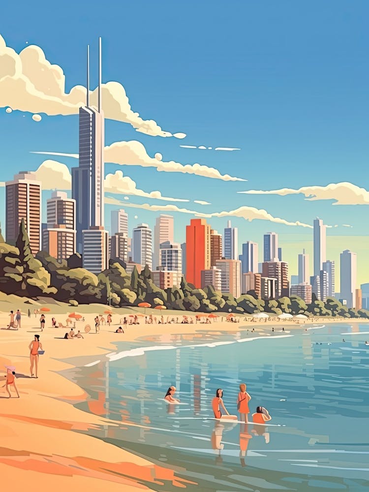 Great Barrier Reef, Australia, Flat Illustration 3