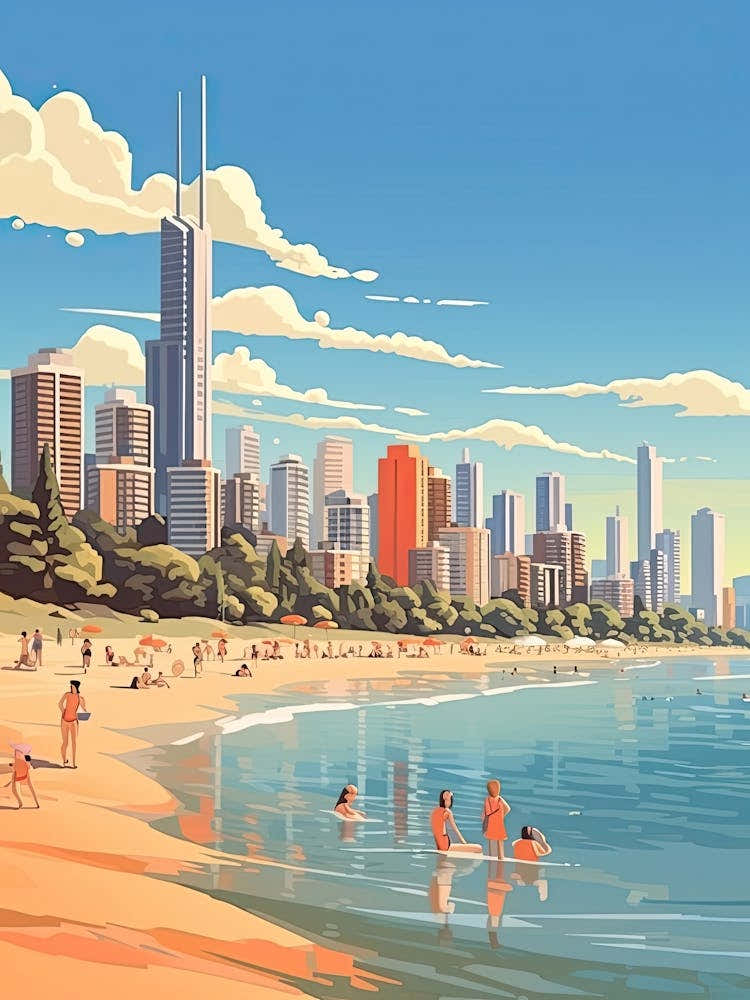 Great Barrier Reef, Australia, Flat Illustration 3