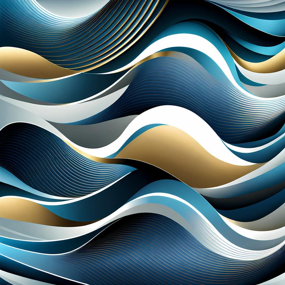 Abstract Wave Pattern, vector art 1