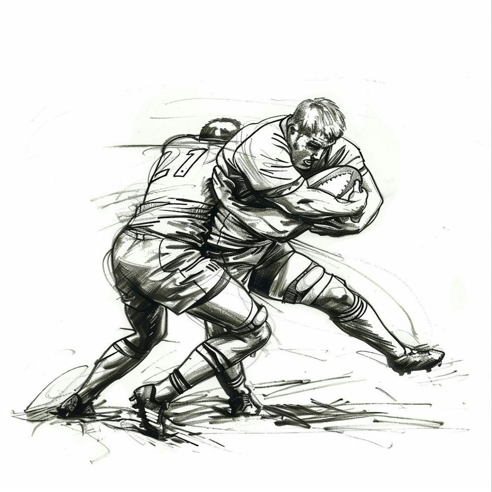 Rugby-Spieler in Aktion 2