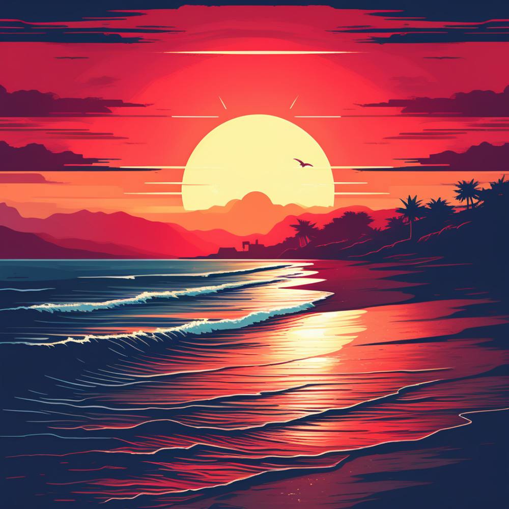 Sunset Beach Wallpaper
