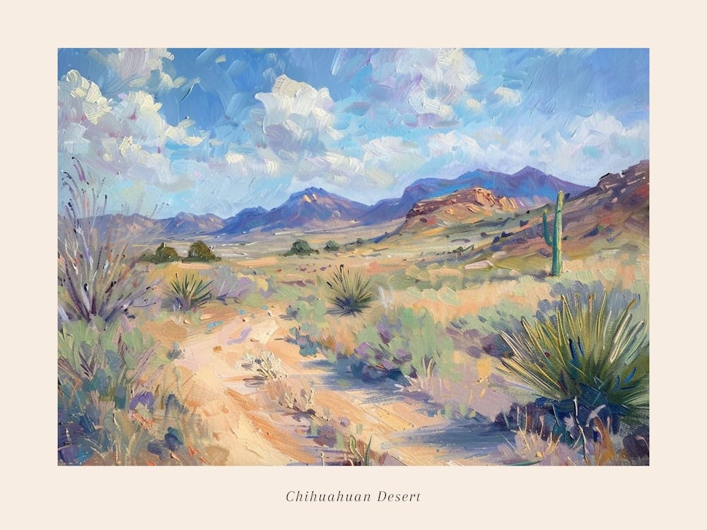 Western Landscapes Chihuahuan Desert Texas 3 Poster