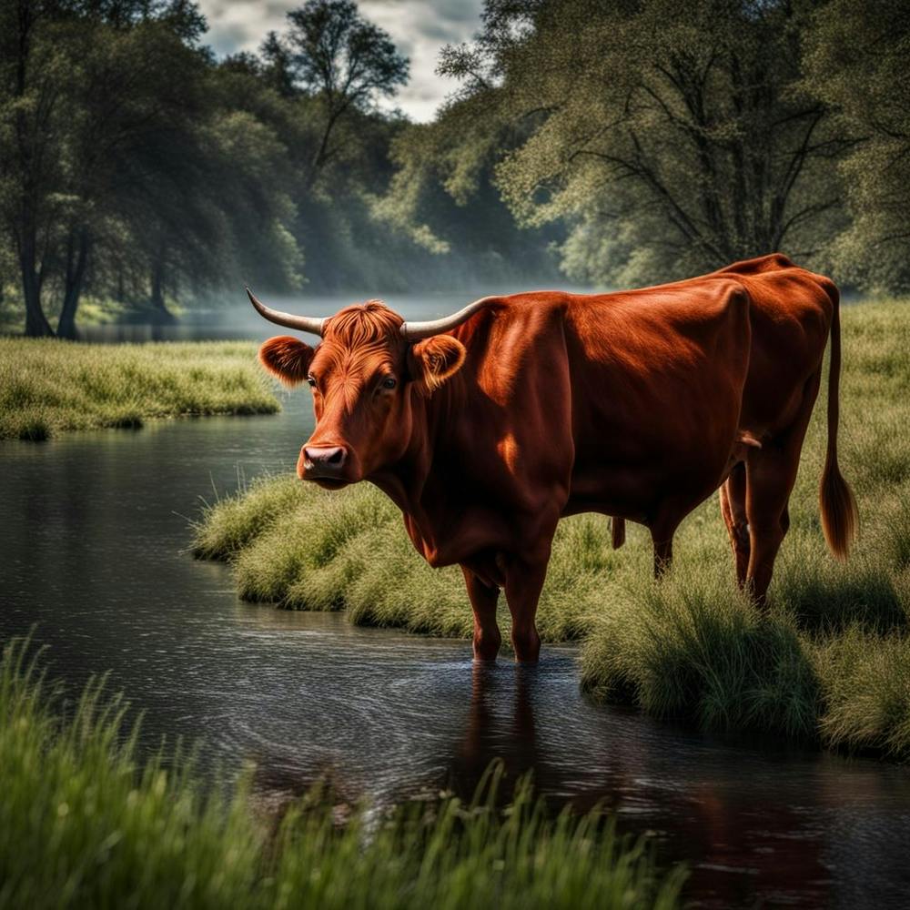 Red Longhorn at The Stream