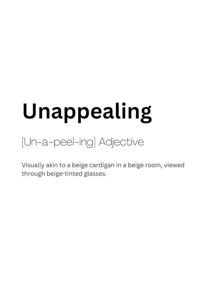 Unappealing Definition Meaning