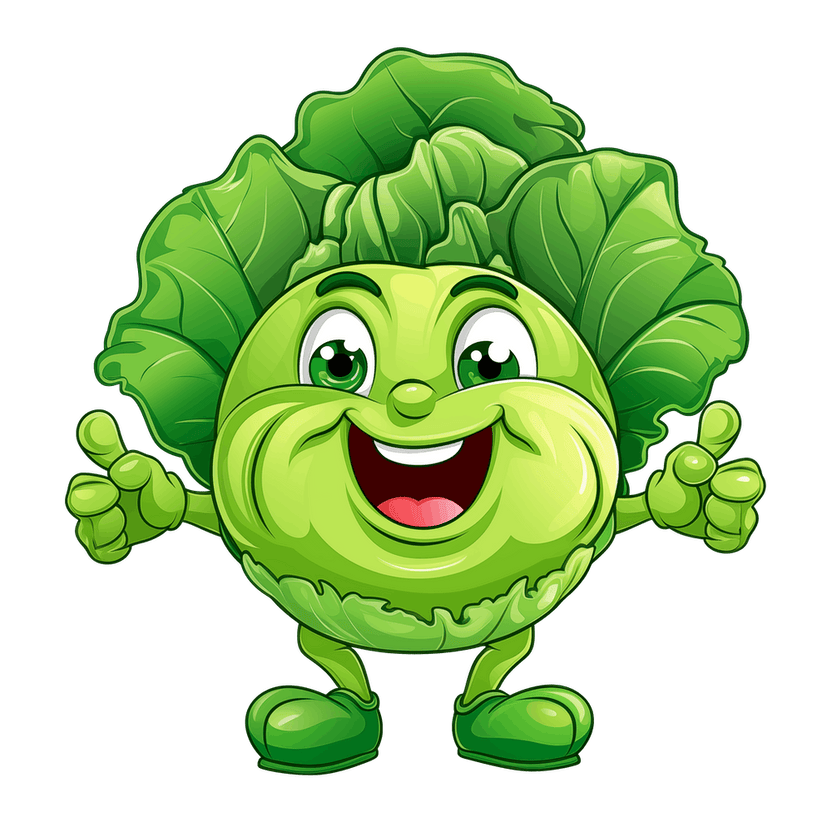 Funny Cabbage Cartoon