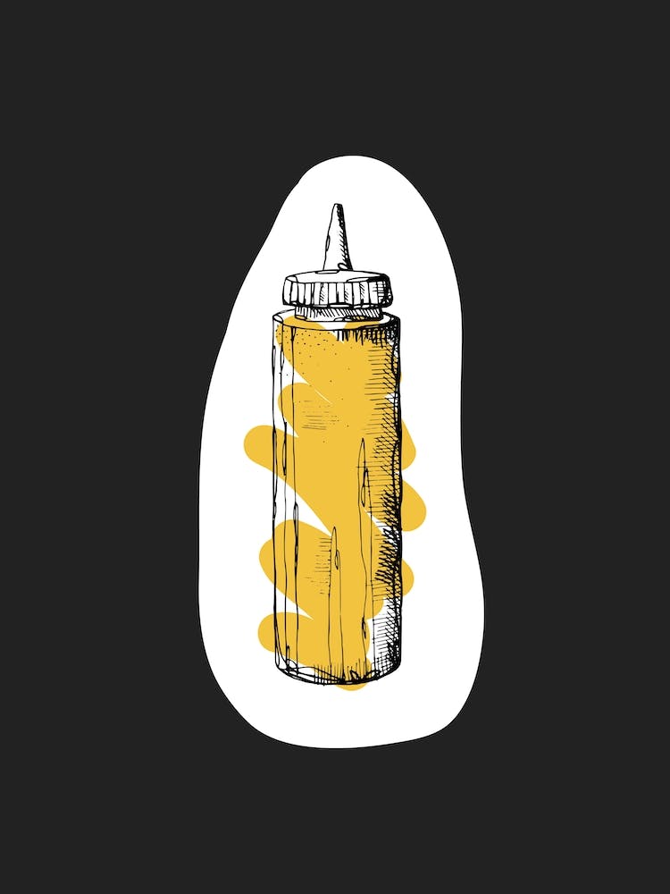 Kitchen Pop Mustard Off Black