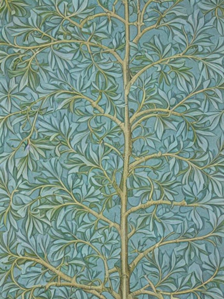 Spanish Oak 2 tree Vintage Botanical