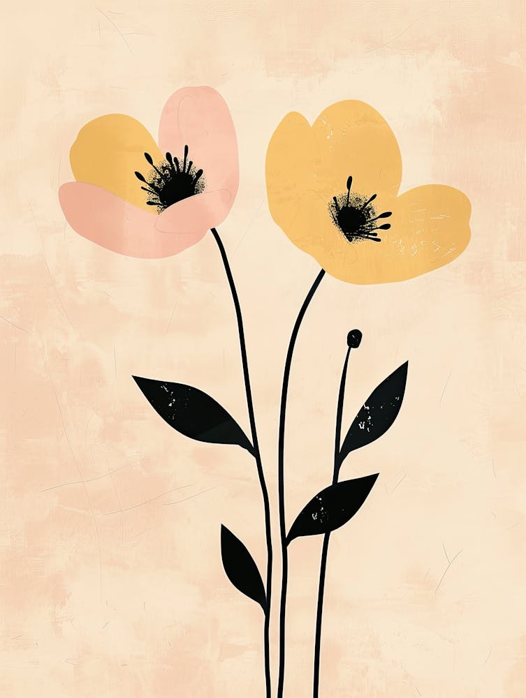 Two Yellow Flowers 1