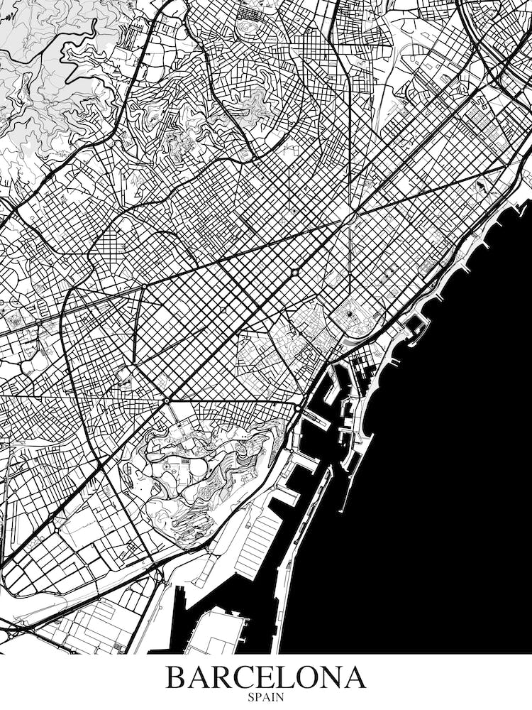 Barcelona White Black