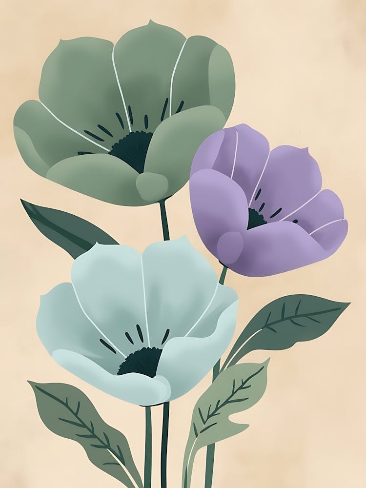 Three Flowers 8