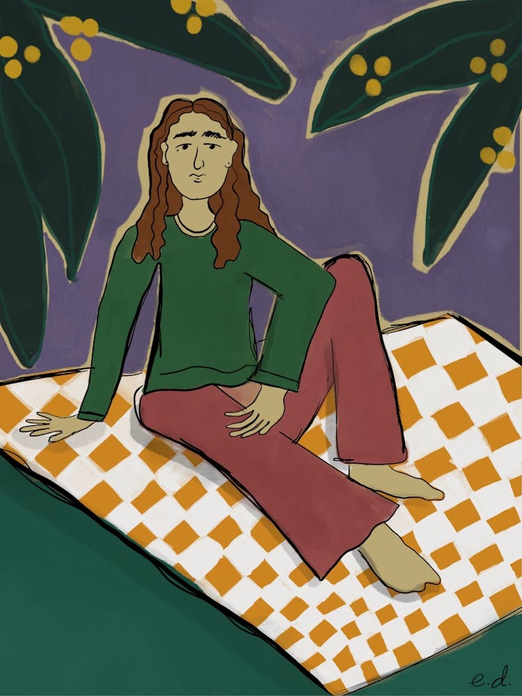 Woman Forrest Picnic