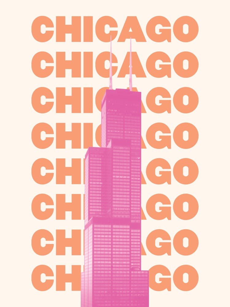 Chicago Tower Pink
