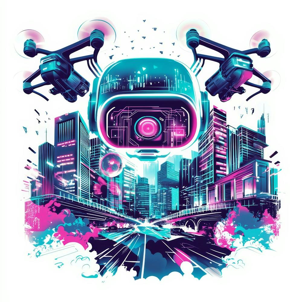 Futuristic City.Generated AI. Wall 7