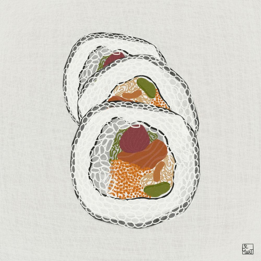 Sushi Rolls Square