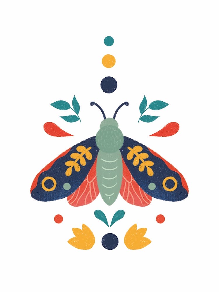 Dessin de Papillon de Nuit Scandinave