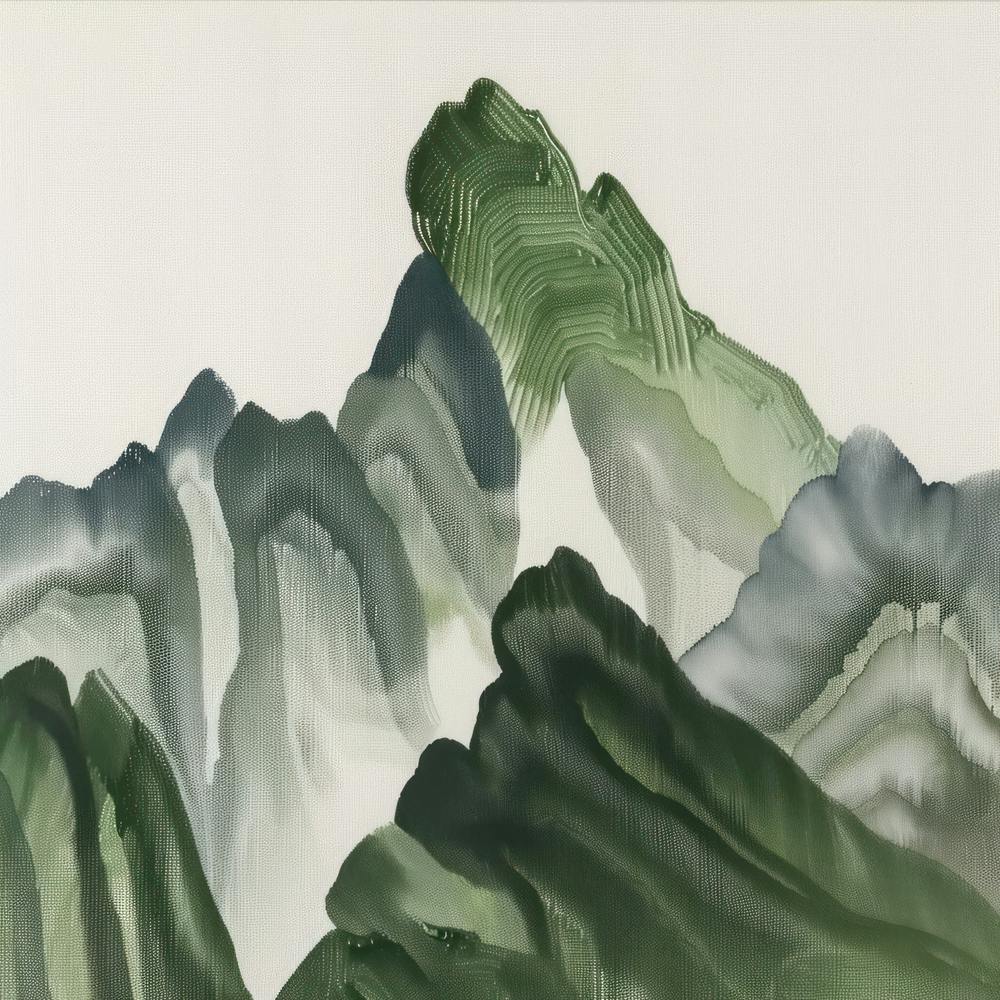 Japanese Watercolour Of Mount Nasu 4