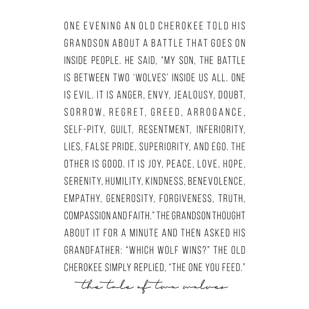 The Tale Of Two Wolves Square