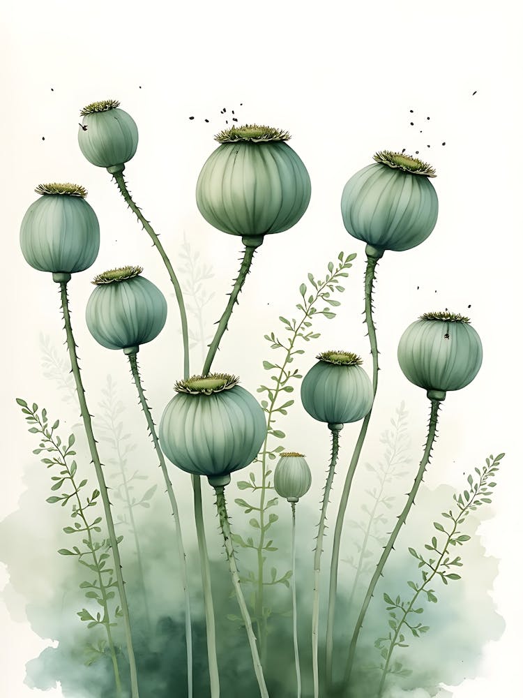 Organic Sage Botanical Texture