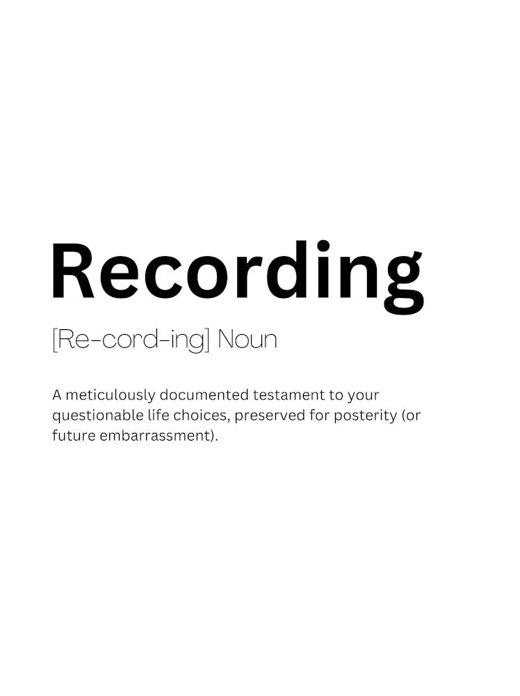 Recording Definition Meaning